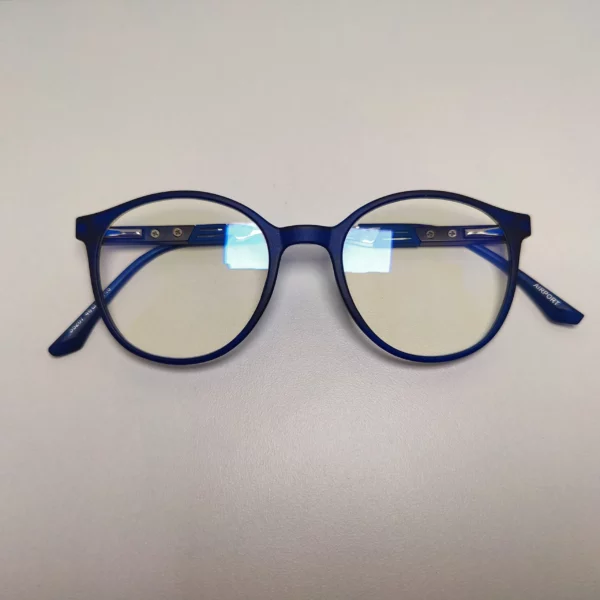 Round Blue Eyeglasses