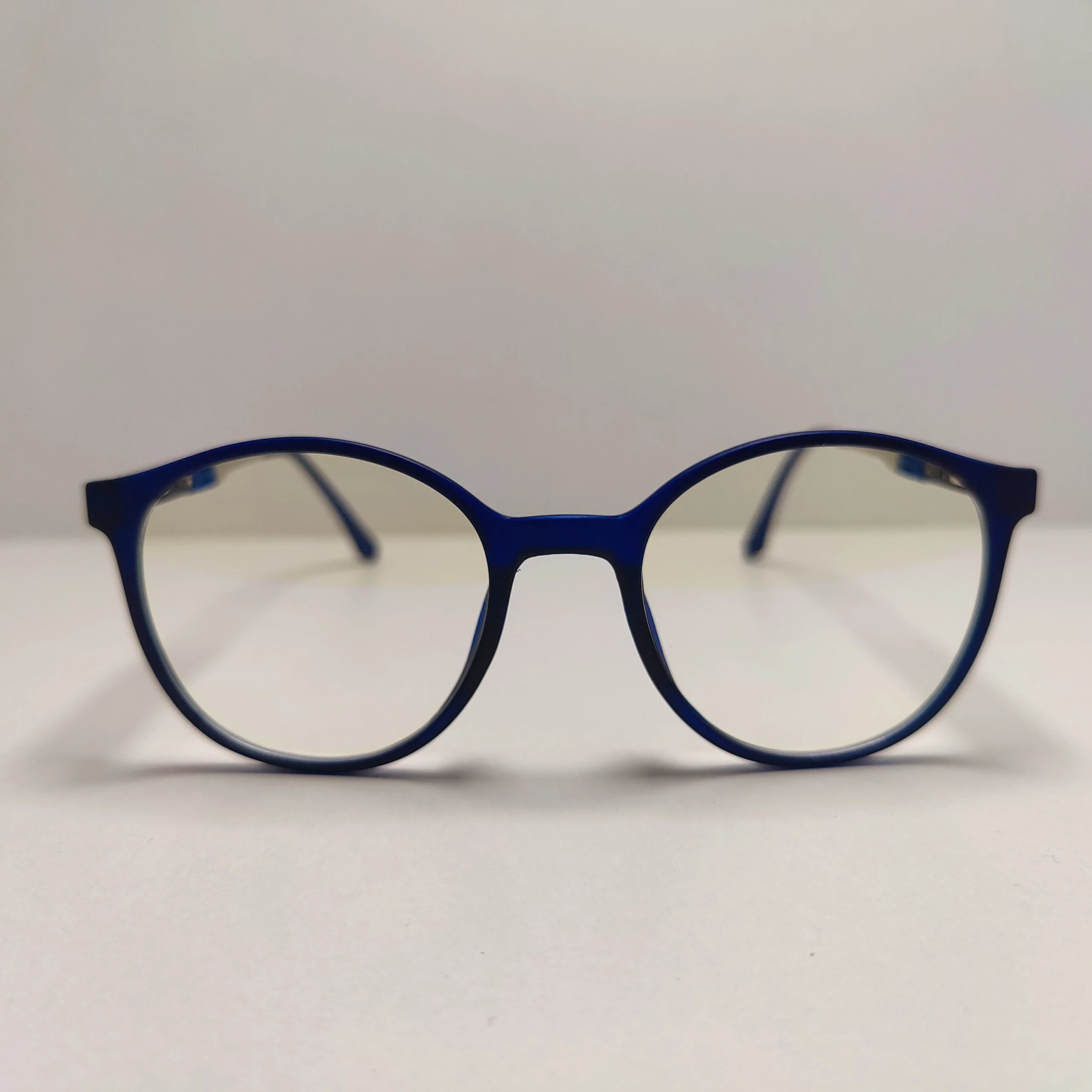 Round Blue Eyeglasses